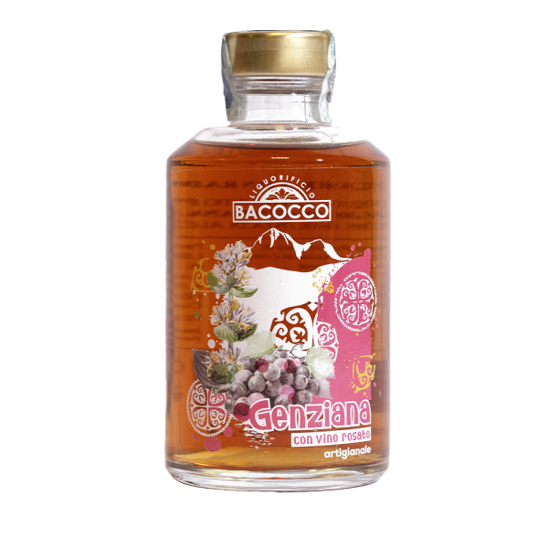 Liquore alla Genziana con vino rosato